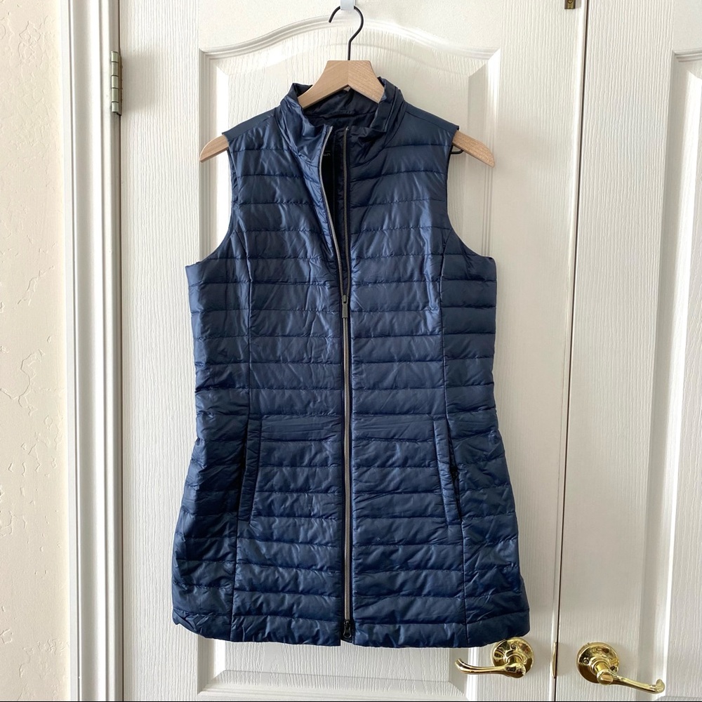 Lands End long down puffer vest